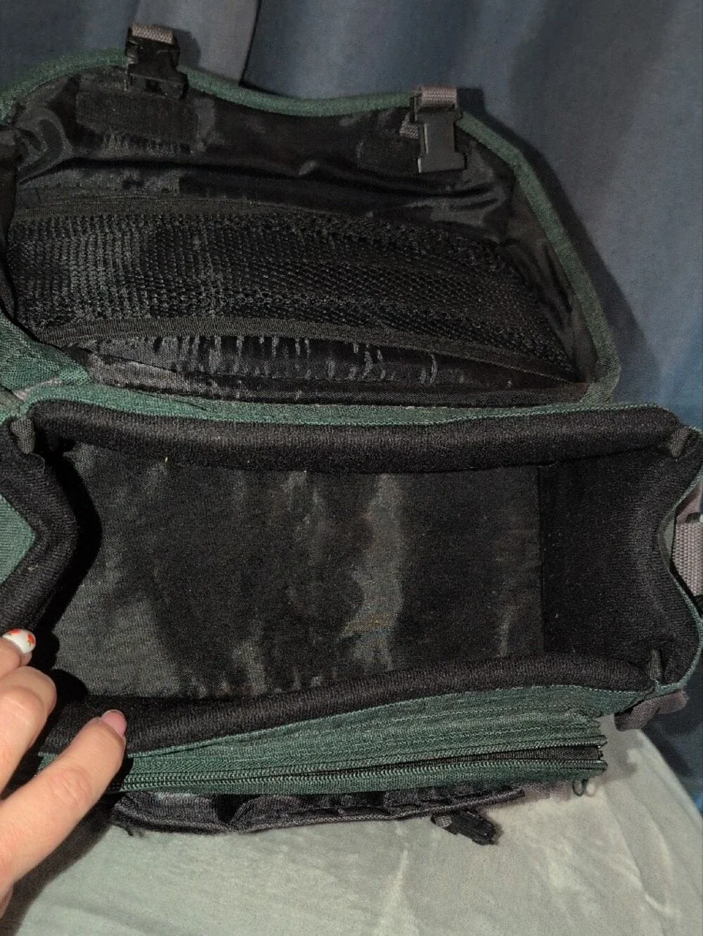 Ryka Black And Green Camera Bag Vintage